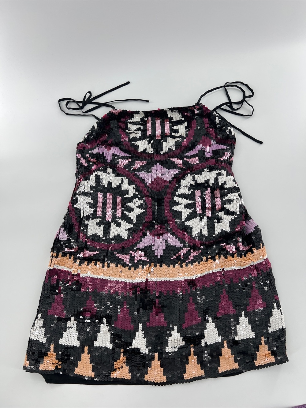 Free People Sequin Mini XS NWT festival party shimmer maximalist Aztec